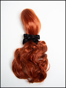 Bow - Small Velvet Black Daisy Sequin Hair Bow