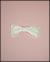 Ivory Velvet Hair Bow Barrette