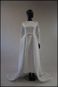 vintage 1960s wedding dress and overskirt alexandra king