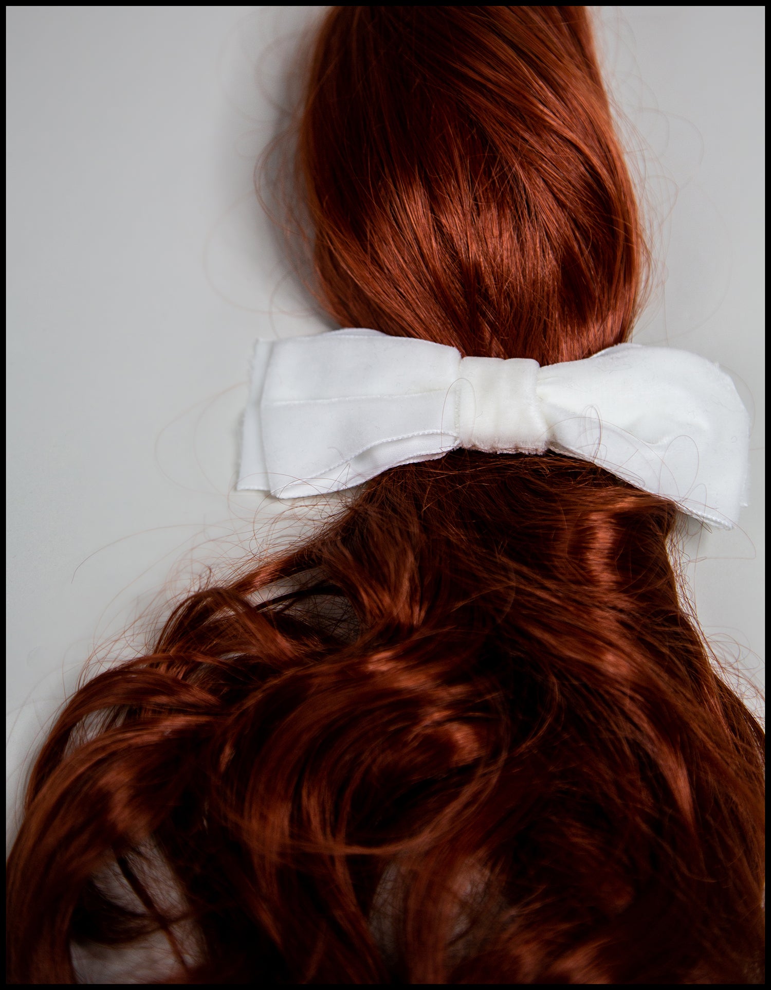 Ivory Velvet Hair Bow Barrette – ALEXANDRAKING