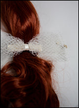 Cream Net Hair Bow