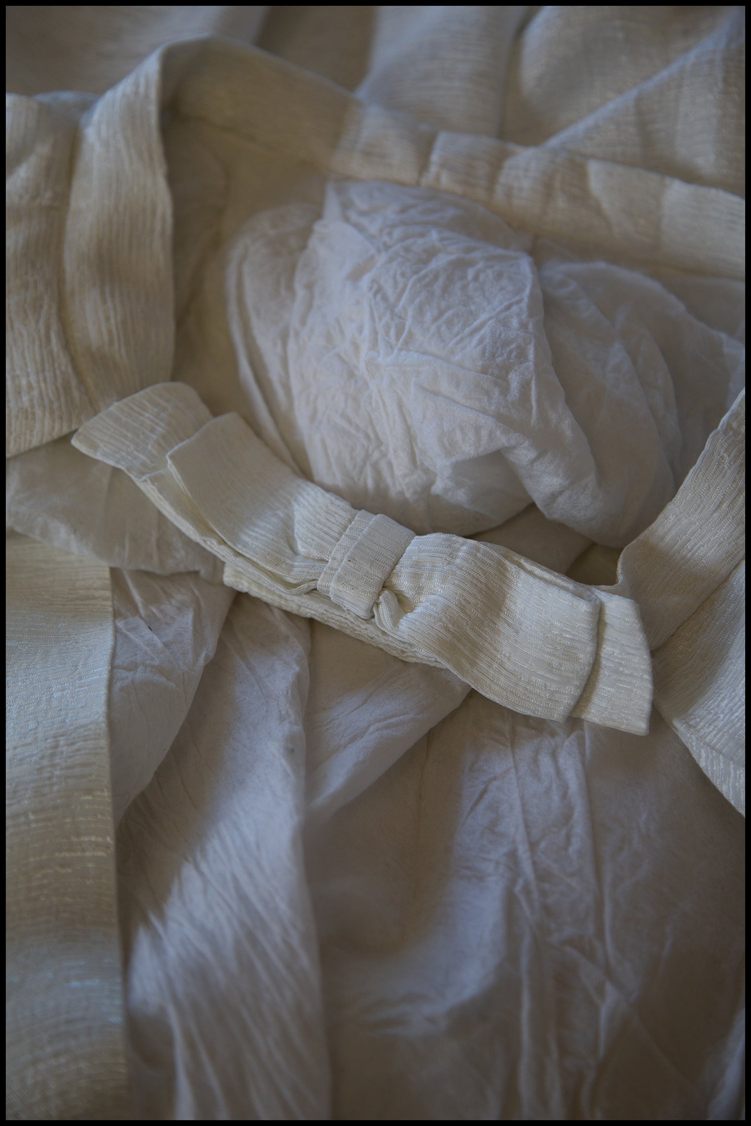 Vintage 1960s White Sateen Wedding Dress and Overskirt