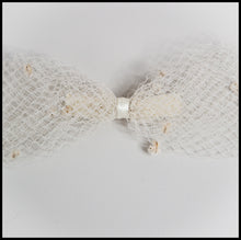 Cream Net Hair Bow