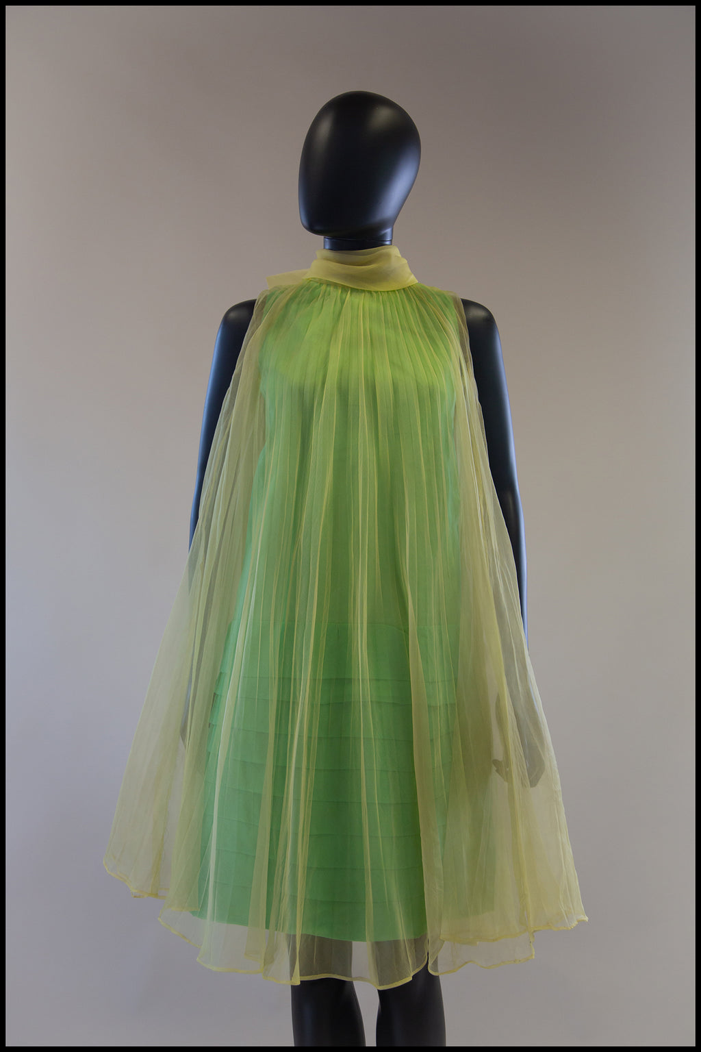 Vintage 1960s Yellow Green Organza Trapeze Dress – ALEXANDRA-KING