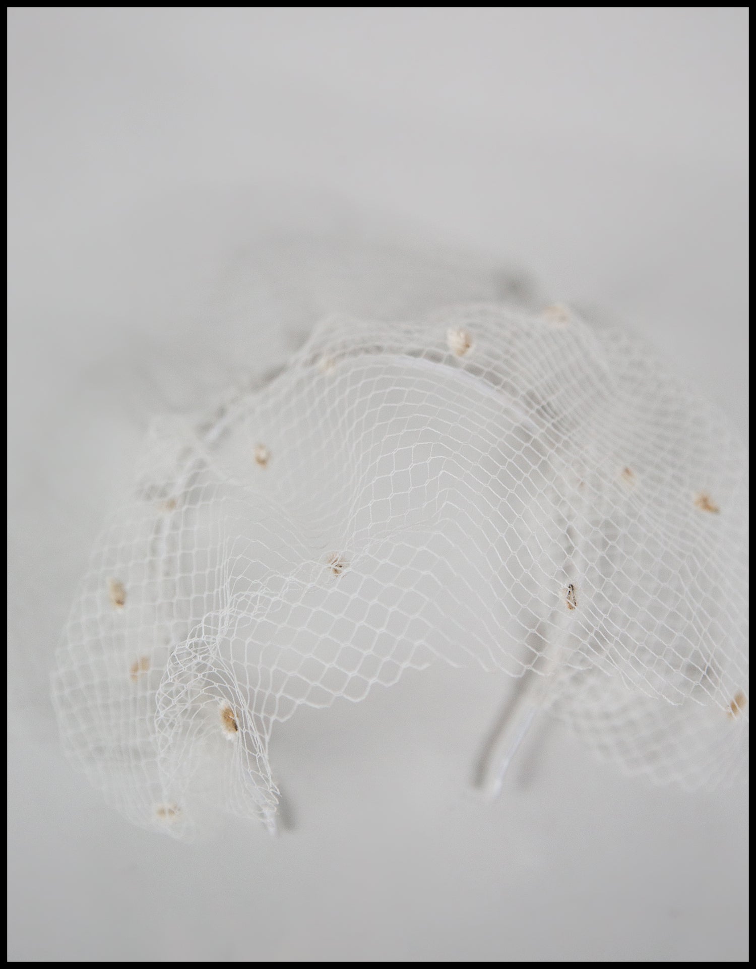 Ivory Dot Birdcage Veil Headpiece