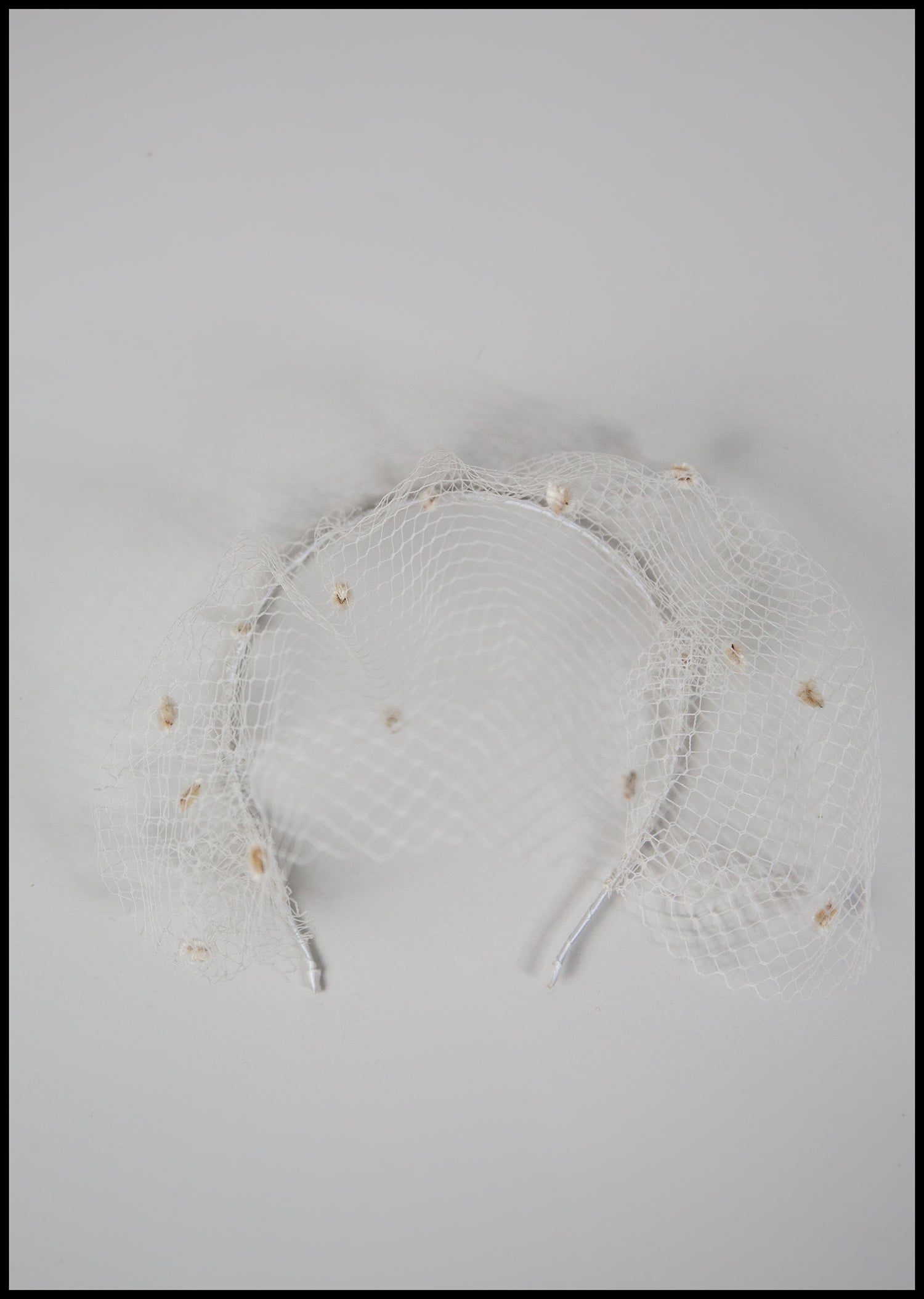 Ivory Dot Birdcage Veil Headpiece