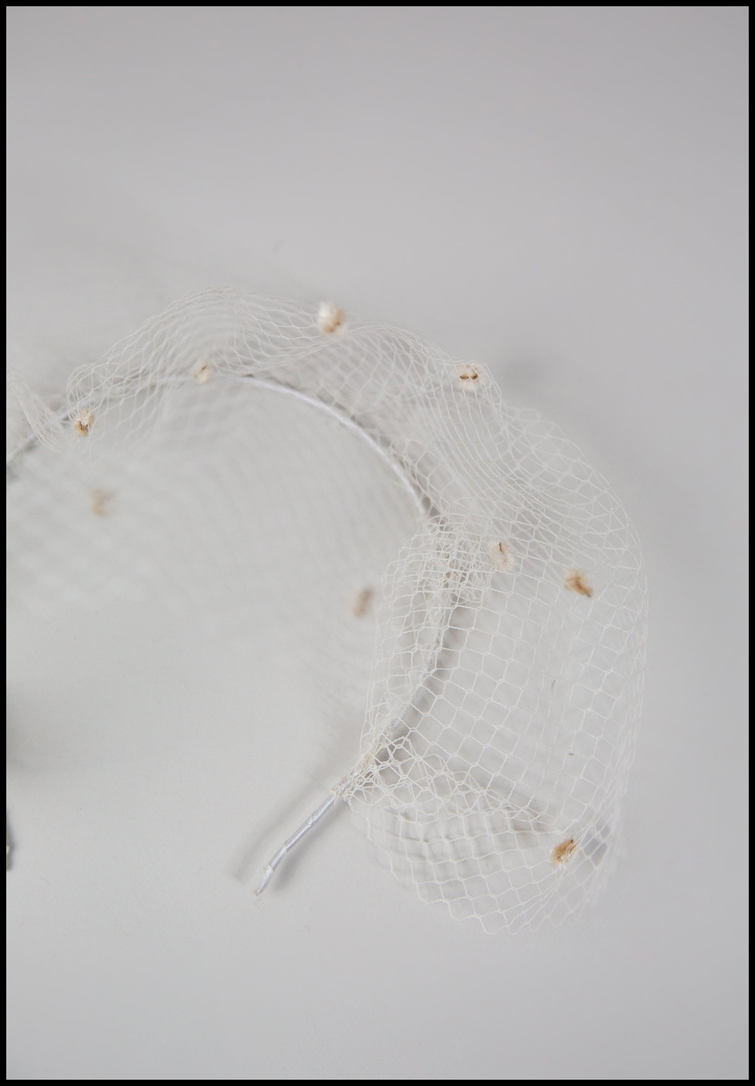 Ivory Dot Birdcage Veil Headpiece