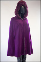 vintage 1960s purple wool cape alexandra king
