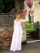 romantic white cotton lace dress