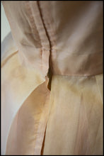 Vintage 1950s Blush Silk Organdie Dress