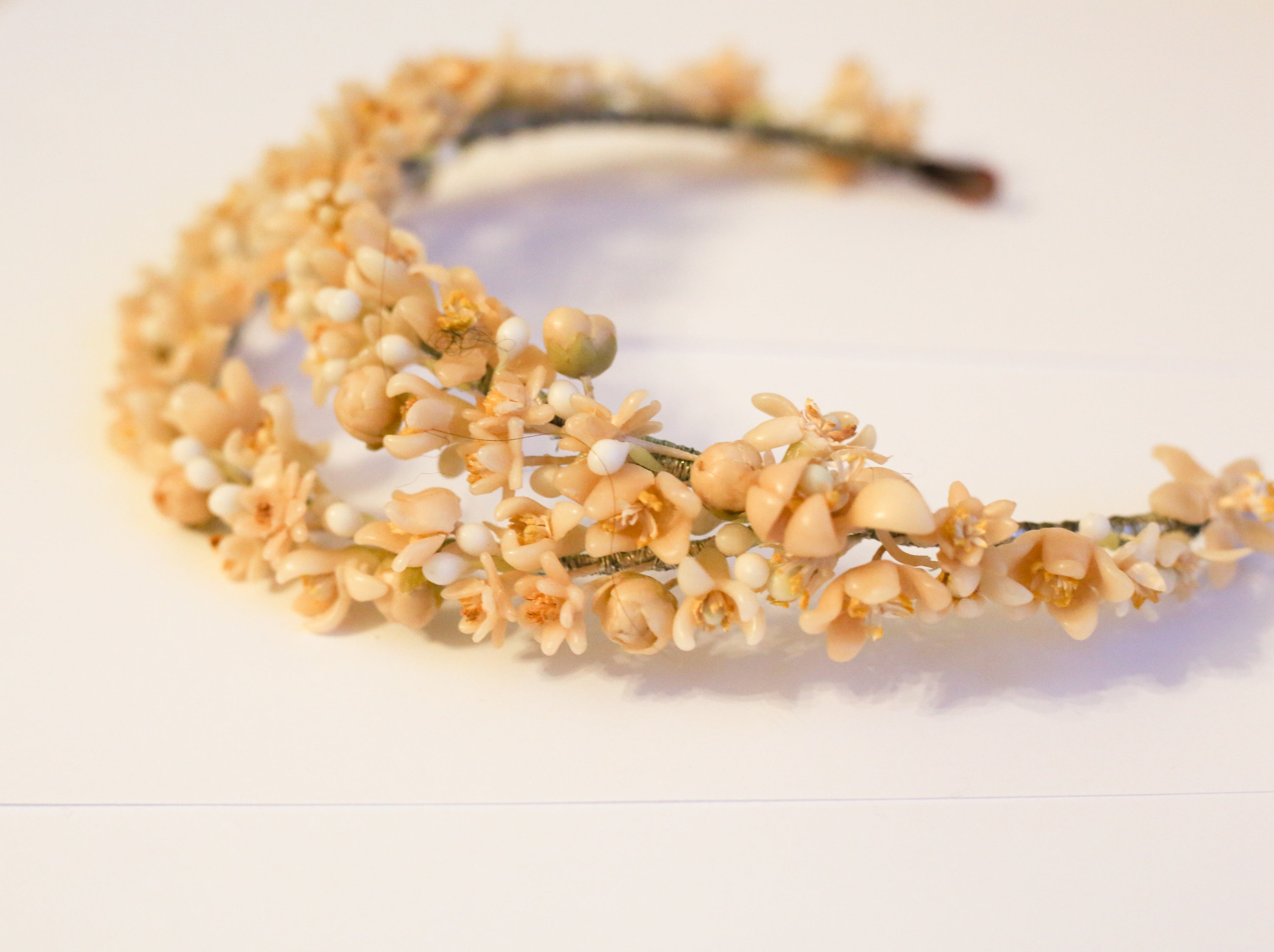 Vintage 1930s Wax Flower Crown