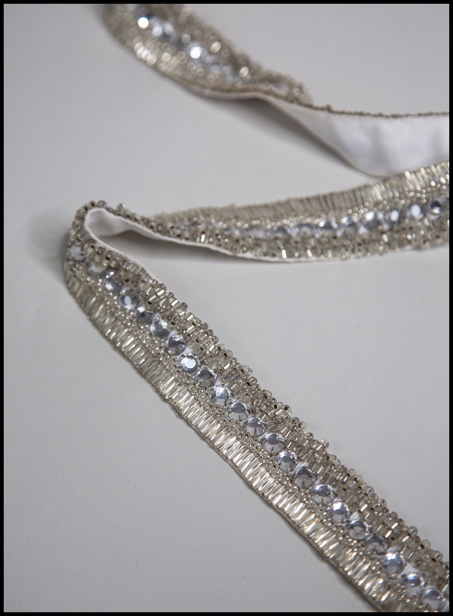 Silver Deco Hand Beaded Belt