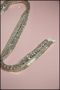 Silver Deco Hand Beaded Belt