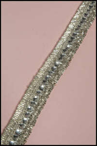 Silver Deco Hand Beaded Belt