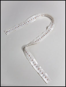 White and Pink Crystal Beaded Belt