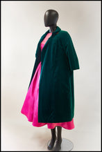 vintage 1950s green velvet coat alexandra king