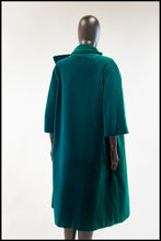 Vintage 1950s Emerald Green Velvet Evening Coat
