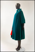 Vintage 1950s Emerald Green Velvet Evening Coat