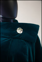 Vintage 1950s Emerald Green Velvet Evening Coat