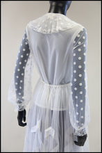 Vintage 1970s Ivory Polkadot Blouse