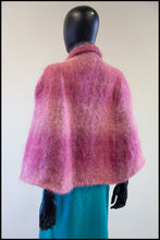 Vintage 1970s Pink Mohair Cape