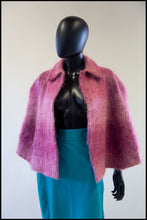 Vintage 1970s Pink Mohair Cape