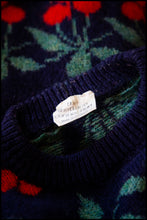 Vintage 1980s Wool Cherry Sweater