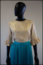 vintage 1960s gold metallic blouse top alexandra king 
