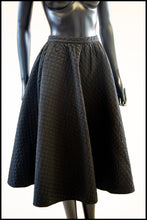 Vintage 1950s Black Quilted Skirt