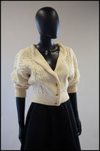 vintage aran knit wool chunky cardigan alexandra king vintage knitwear