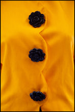 Vintage 1980s Yellow Albert Nipon Scalloped Jacket