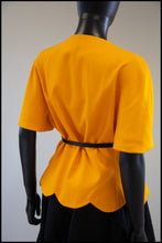 Vintage 1980s Yellow Albert Nipon Scalloped Jacket