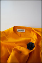 Vintage 1980s Yellow Albert Nipon Scalloped Jacket