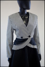Vintage 1980s Travilla Houndstooth Jacket