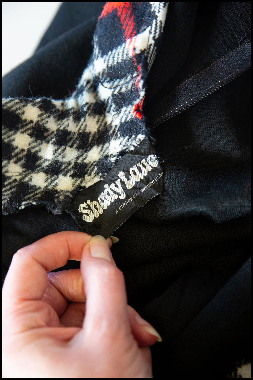Vintage 1970s Black Wool Plaid Midi Dress