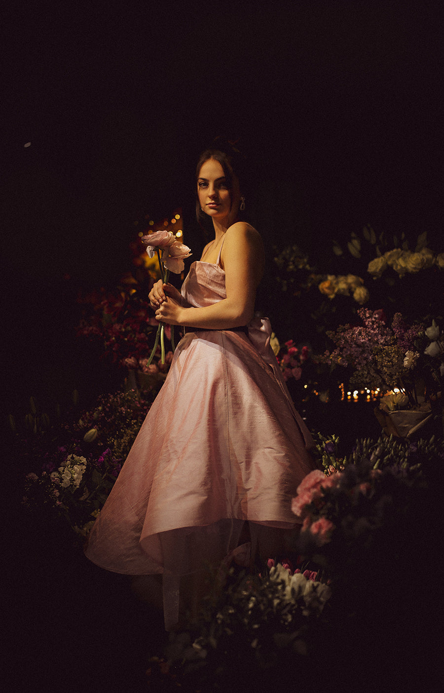 Peony Blush Pink Silk Gown