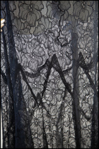 Vintage 1930s Black Lace Gown