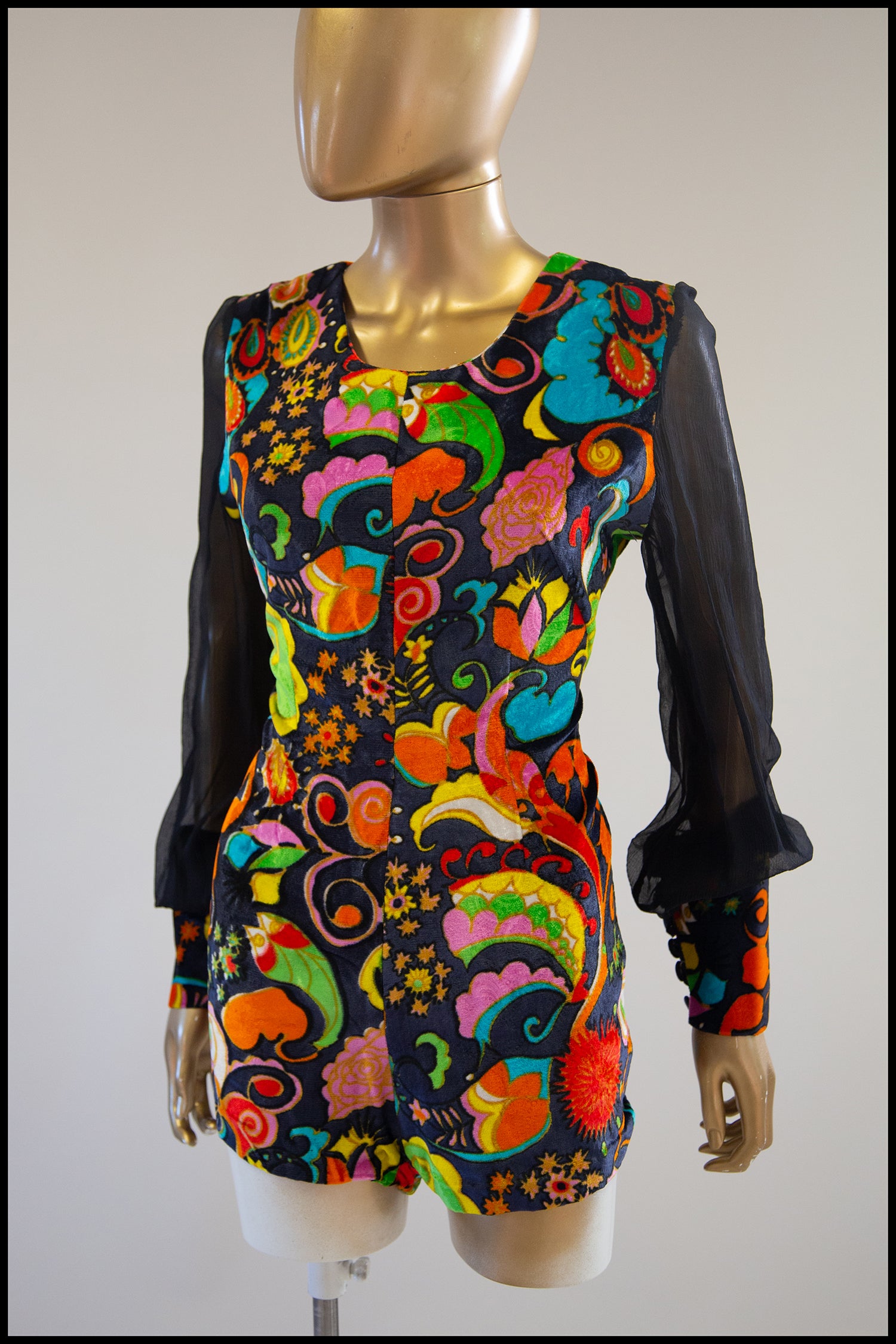 vintage 1970s bowie stardust velvet playsuit romper alexandra king