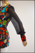 RESERVED Vintage 1970s Printed Velvet Playsuit