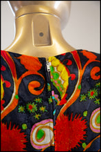 RESERVED Vintage 1970s Printed Velvet Playsuit