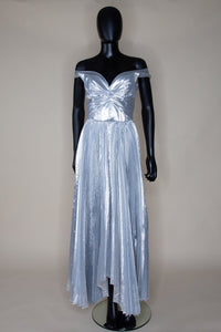 fritz silk lame pleated maxi dress by Alexandra King