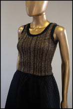 Vintage 1970s Gold Metallic Vest and Cardigan Set