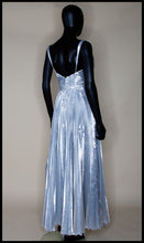 Fitz - Metallic Silver Lamé Pleated Dress - S