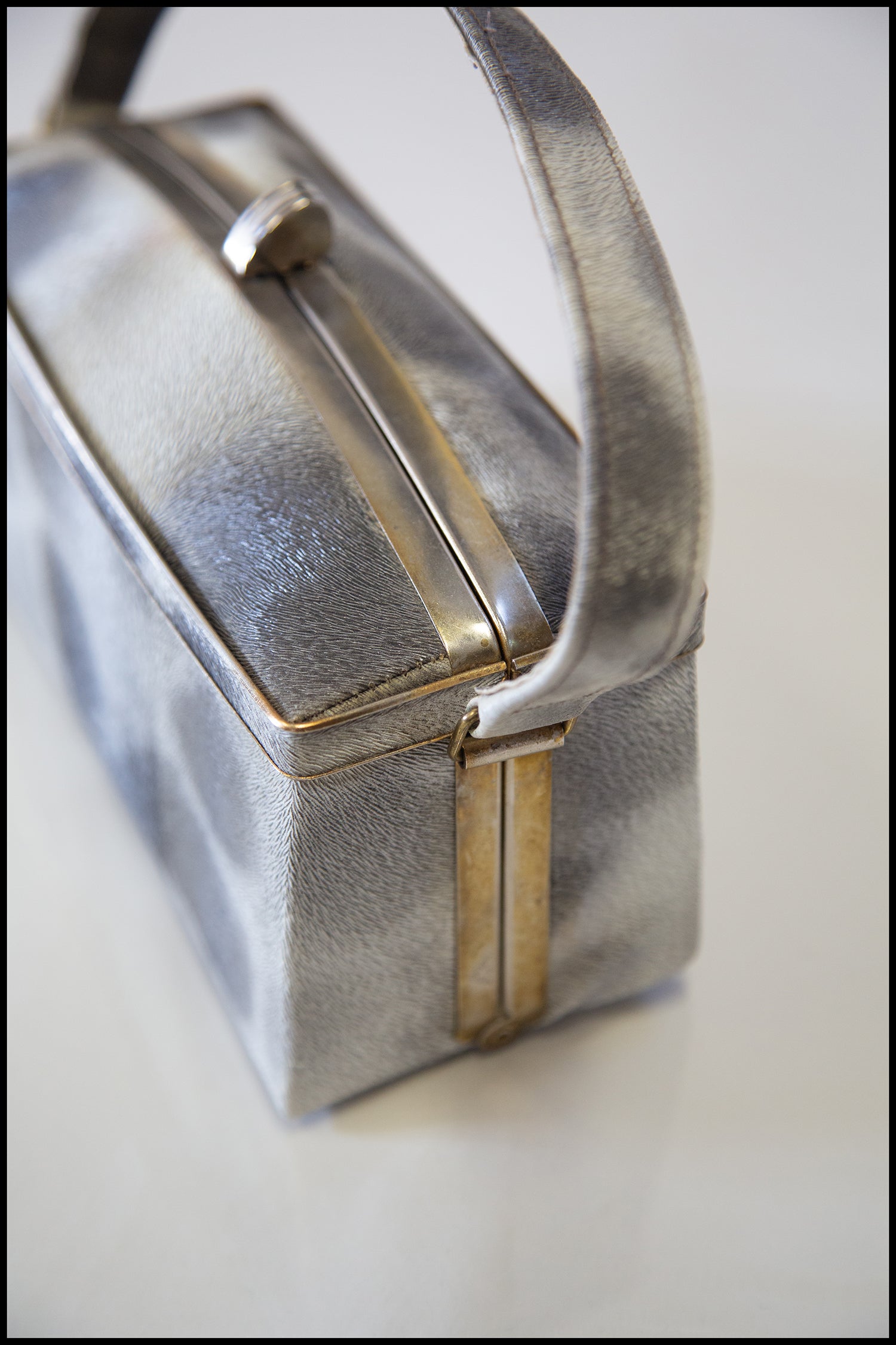 Vintage 1950s Dapple Grey Box Bag