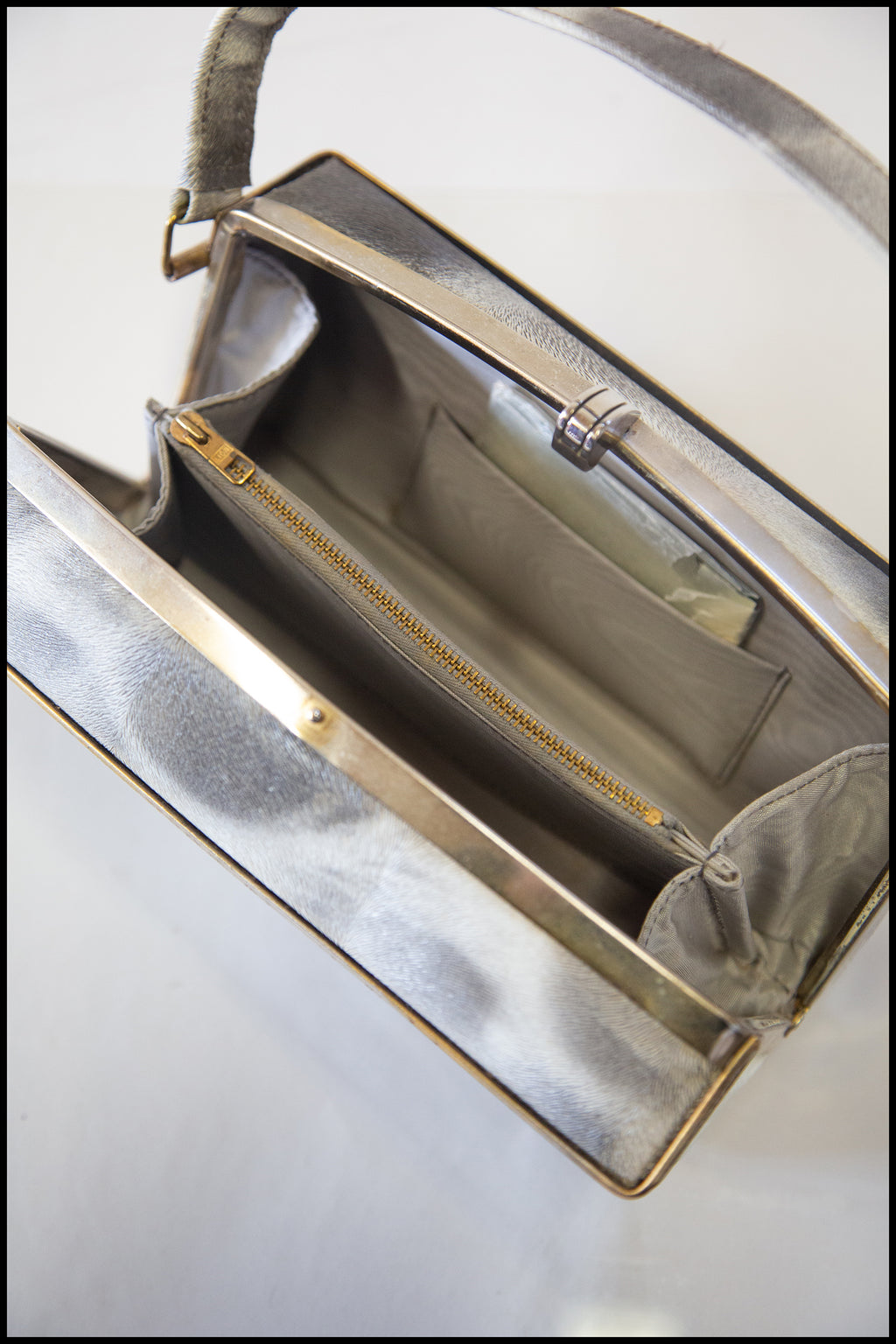 Vintage 1950s Dapple Grey Box Bag