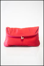 Vintage 1950s Red Satin Clutch Bag