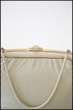 Vintage 1970s Cream Chain Mail Mesh Bag