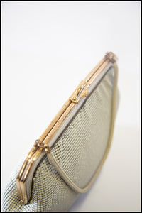 Vintage 1970s Cream Chain Mail Mesh Bag