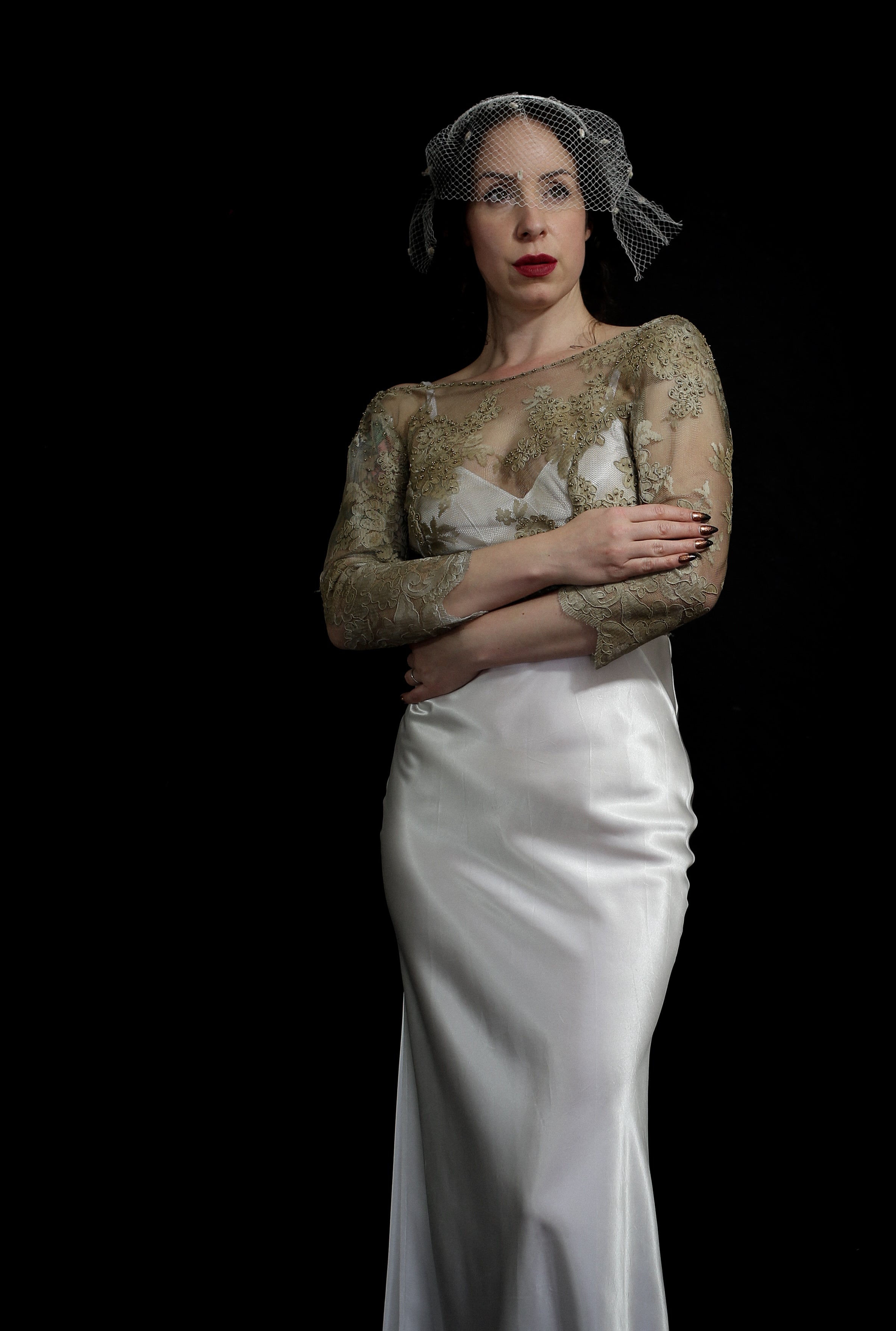 Gold Corded Lace Bodice Top