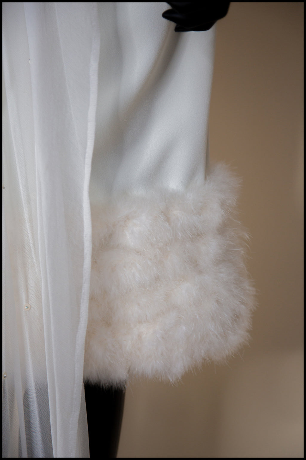 Pandora - Sequin Marabou Crepe Wiggle Dress - S
